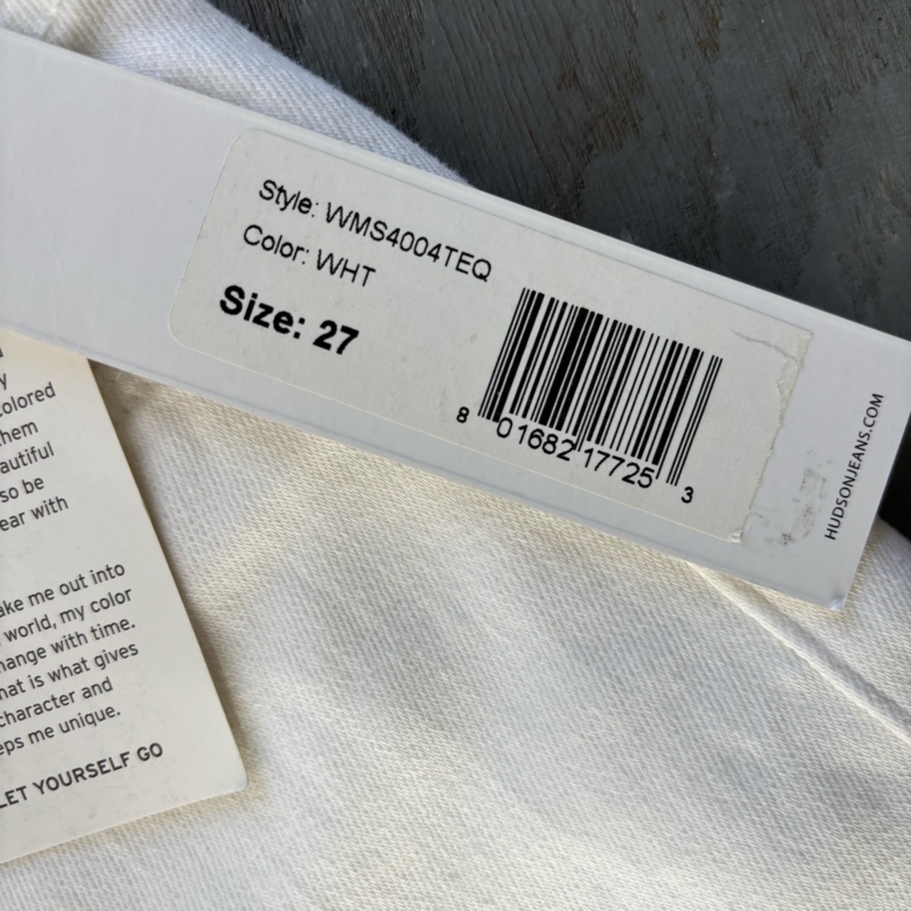 Hudson Jeans NWT Midrise Colette Skinny in White | size 27 - Picture 4 of 6
